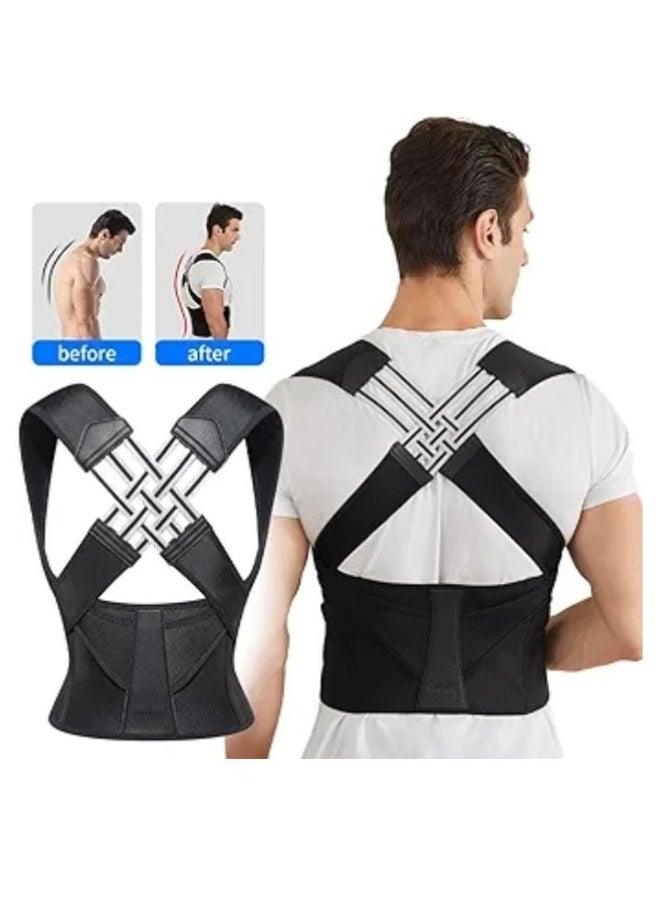 Adjustable Back and Shoulder Posture Corrector - Shoulder Straightening Support Belt - Effective Relief from Neck and Back Pain for Men and Women - Image 4